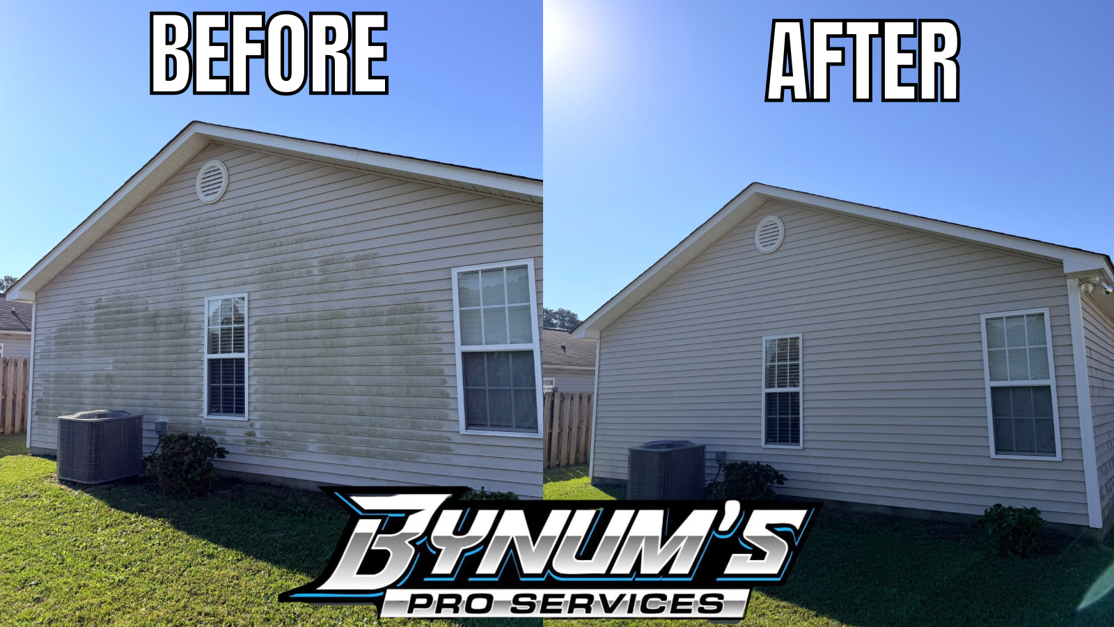 Before and after cleaning